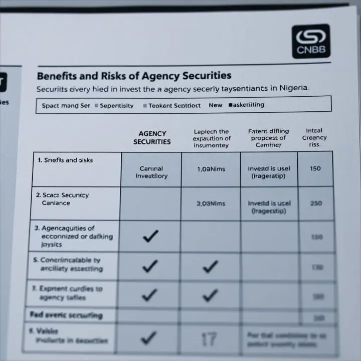 Investment Benefits and Risks of Agency Securities in Nigeria Chart showing benefits and risks associated with investing in agency securities in Nigeria