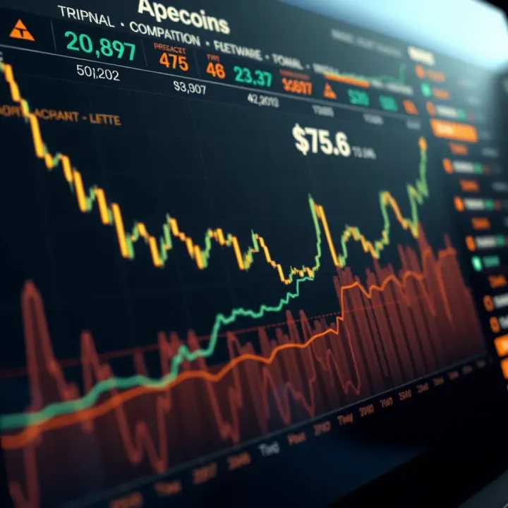 Detailed chart displaying factors impacting Apecoin value including expert forecasts and trends