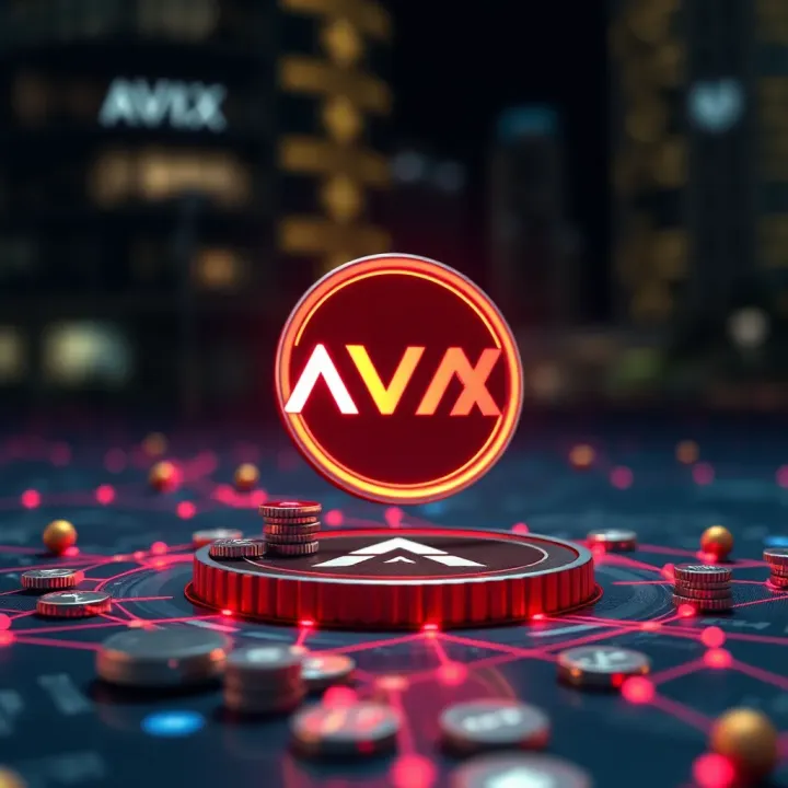 AVAX Blockchain Technology and Decentralized Finance Ecosystem Illustration of blockchain technology and decentralized finance highlighting AVAX ecosystem