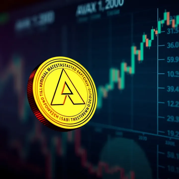 Graph showing AVAX coin price trends and market fluctuations over time