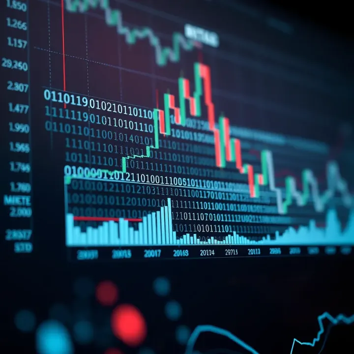 Binary Data Visualization for Analytical Insights Graphical representation of binary data utilization in data analysis showcasing binary values mapped on a chart for interpretation