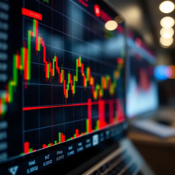 Graph illustrating binary options trading trends and market analysis