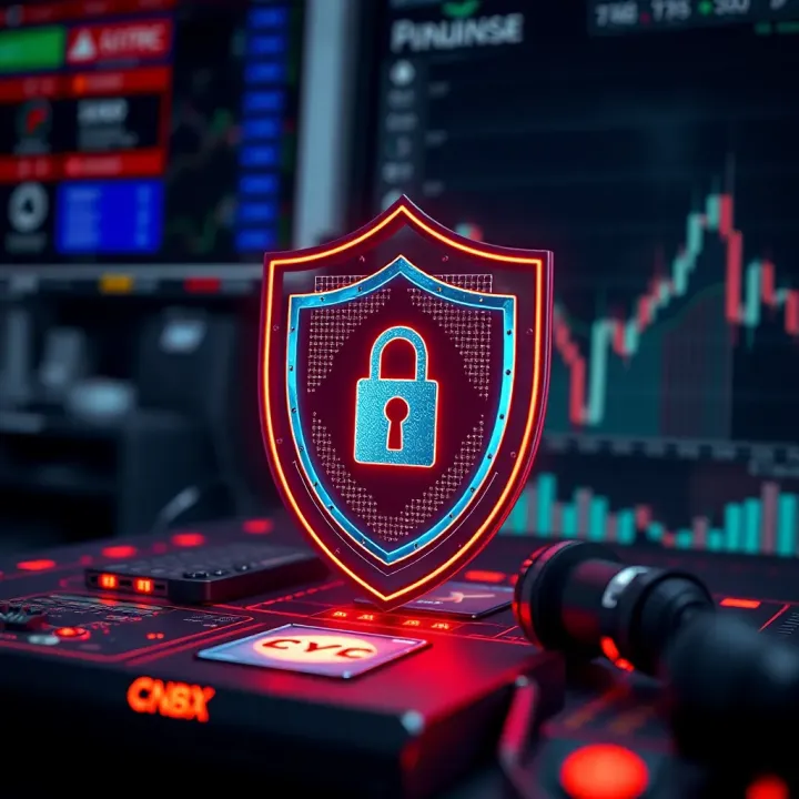 Illustration of digital security shield representing secure cryptocurrency transactions on BingX platform