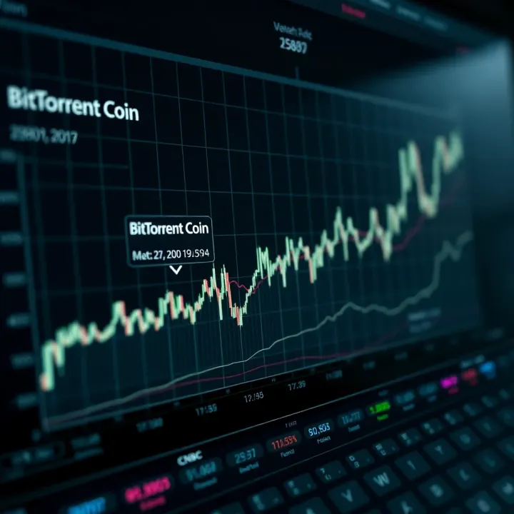 Graph displaying the growth trends and market fluctuations of BitTorrent Coin over recent years