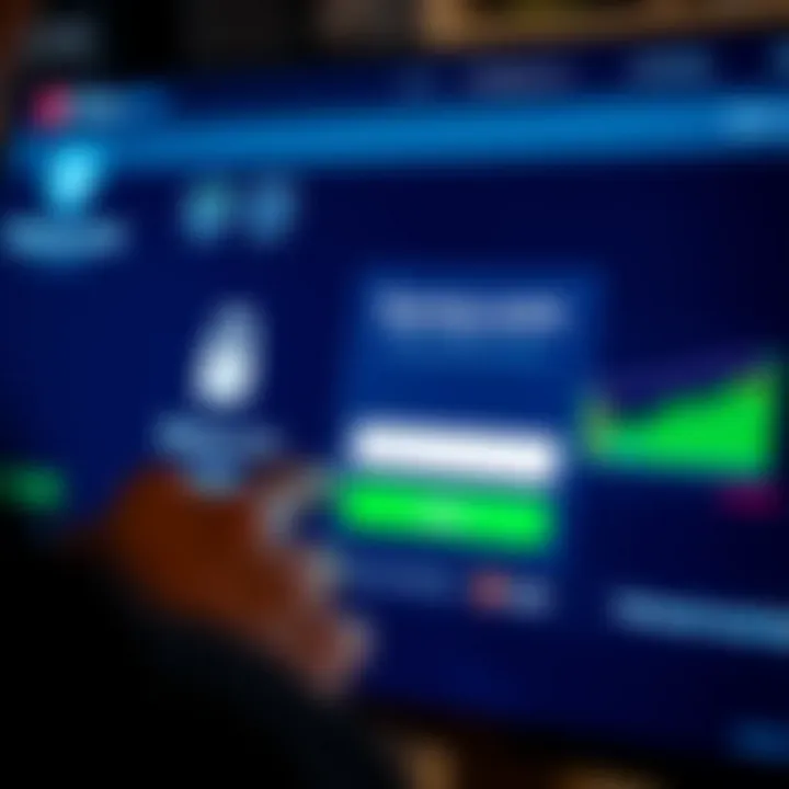 Nigerian trader entering login credentials on Binary.com platform with security icons displayed
