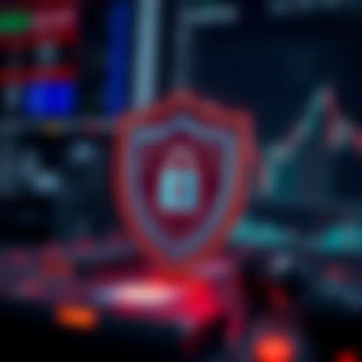 Illustration of digital security shield representing secure cryptocurrency transactions on BingX platform