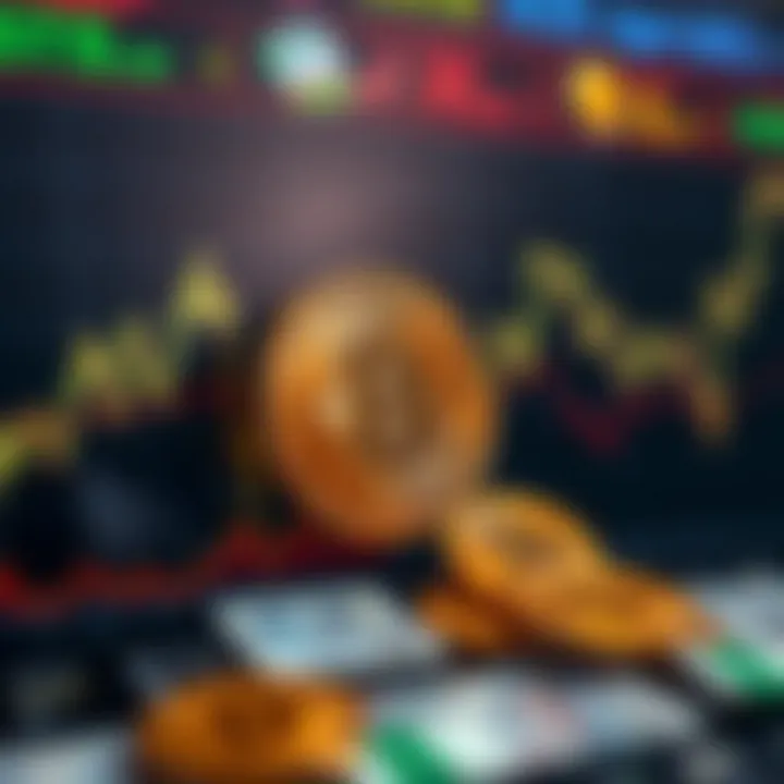 Graph showing Bitcoin price fluctuations with Nigerian currency symbols and market indicators