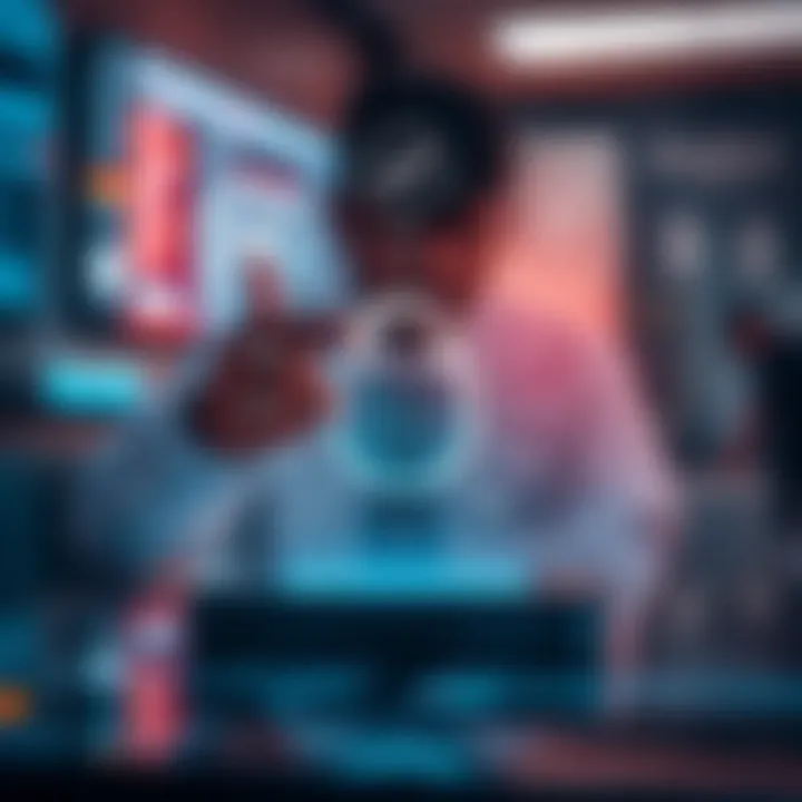 Ensuring Broker Reliability through Regulation and Security Conceptual illustration of secure online trading with regulatory compliance icons and digital security elements