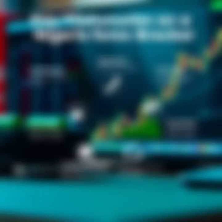 Illustration showing key features to evaluate when choosing a forex broker in Nigeria including regulations, fees, and trading platforms