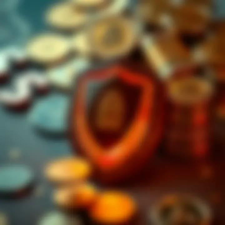 Illustration of a secure shield symbol protecting financial assets alongside currency symbols relevant to Nigeria