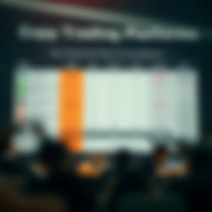 Comparison chart highlighting different features and fees of popular copy trading platforms