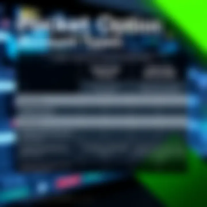 Graphical representation of account types available on Pocket Option with features comparison