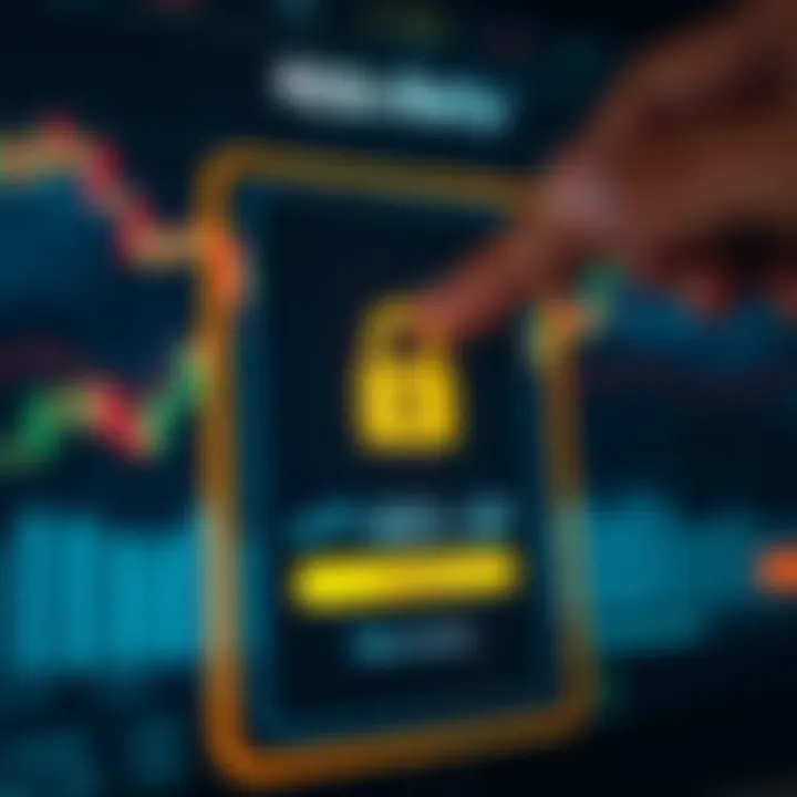 Secure login screen with encryption symbol highlighting account protection