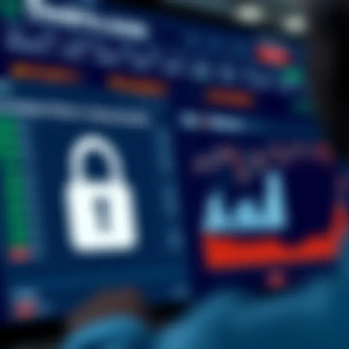 Security Measures and Account Types on Deriv.com Illustration showing secure login and user account management features of a trading platform