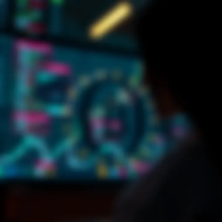 Visual representation of binary code intertwined with cultural symbols representing identity and connection among digital traders