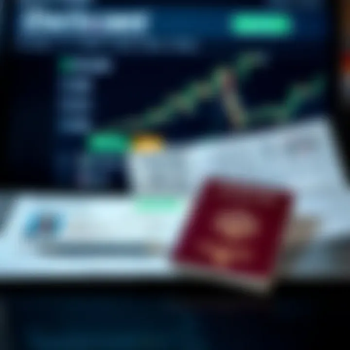 Verification documents including a Nigerian national ID and passport displayed next to a digital verification interface