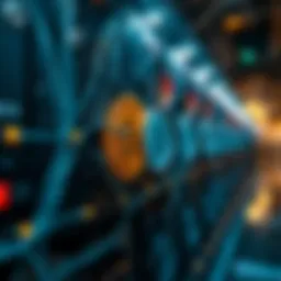 Cryptocurrency Mining Technology Powered by ECOS Mining Graphic showing cryptocurrency mining rig with digital coins and network connections representing ECOS Mining technology