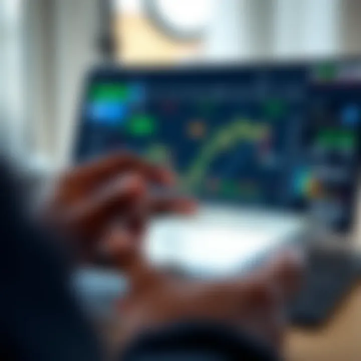 User navigating the Exness trading platform dashboard on a mobile device with clear account information
