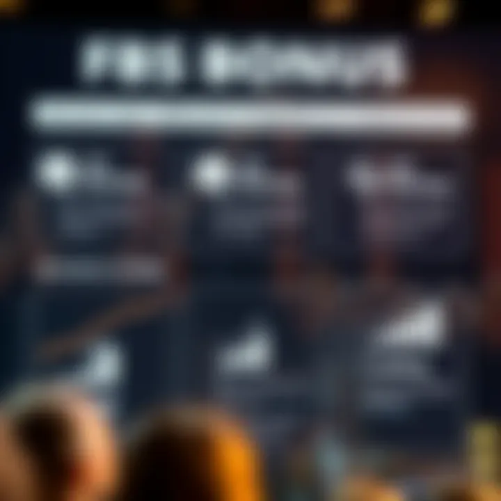 Graphic representation of various bonus types offered by FBS with icons depicting eligibility criteria and trading growth