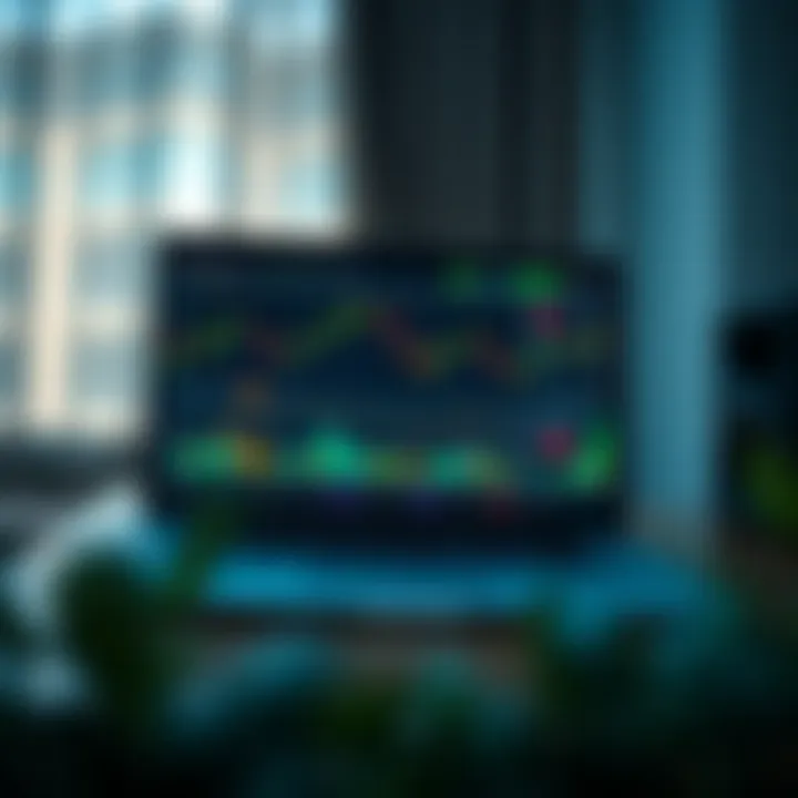 Modern laptop displaying forex trading dashboard with charts and indicators suited for Nigerian traders