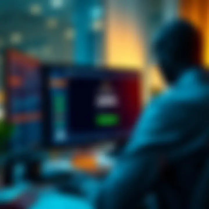 User logging into IQ Option platform on a desktop computer in Nigeria