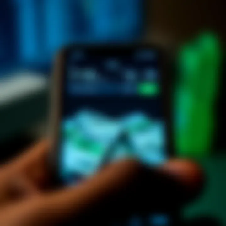 Mobile device showing a user interface of a binary trading application with Nigerian currency symbols