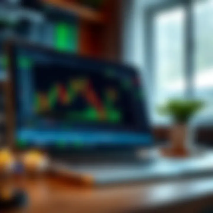 Screenshot displaying an interactive TradingView chart embedded within a binary options trading interface