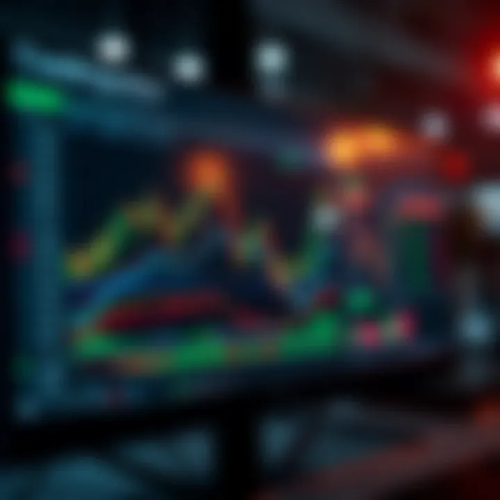 Interactive TradingView chart interface showcasing multiple technical indicators within the Deriv platform environment