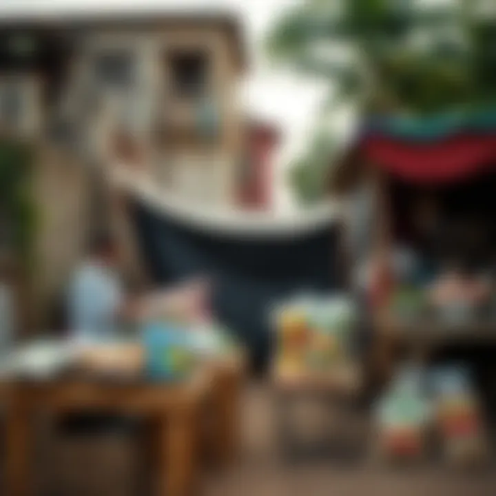 Outdoor small business setup with local food items displayed for sale in a Nigerian neighborhood