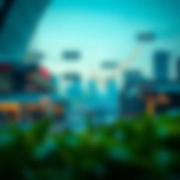 Illustration showing market dynamics including supply-demand factors and external influences impacting Uniswap value