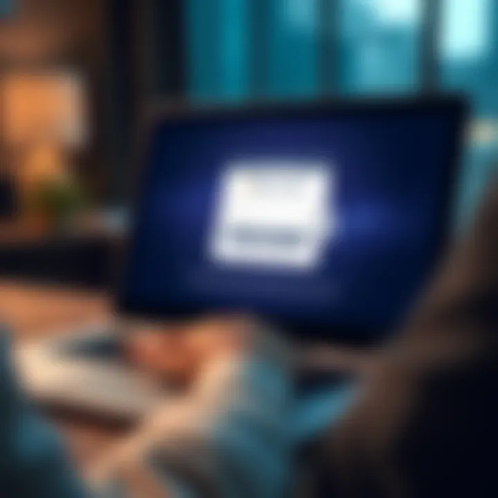 User accessing the Deriv.com login portal on a laptop with a secure connection symbol