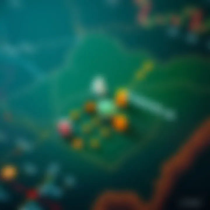 Map of Nigeria with financial icons representing forex binary trading opportunities and risk management