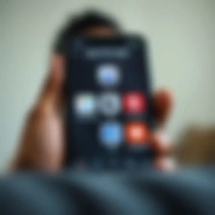 Smartphone with icons representing freelancing, selling, investing, and task completion apps