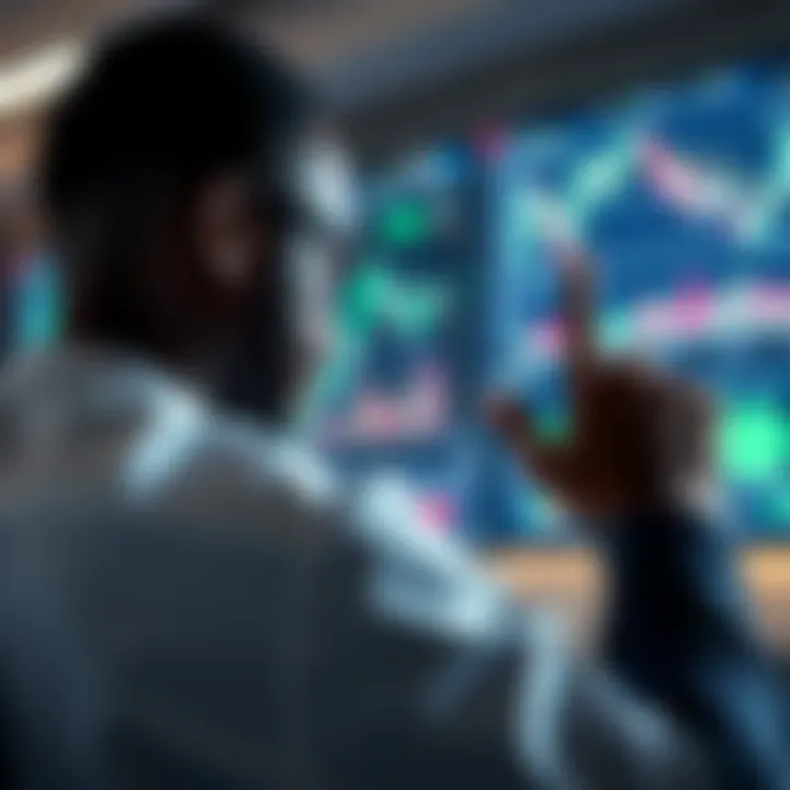 Conceptual illustration of strategic forex trading analysis with charts and data