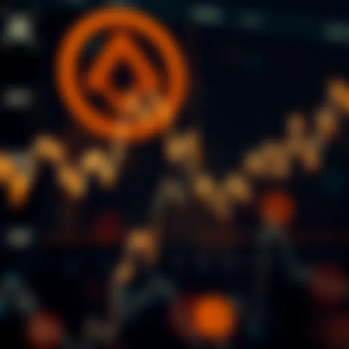 Graph showing fluctuations in Aptos cryptocurrency value over time with indicators of market trends