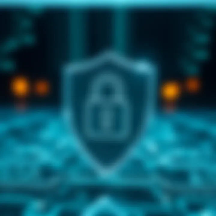 Visual representation of digital security shield protecting login credentials