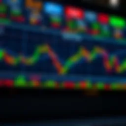 Binary Options Trading Concept Overview Illustration showing the concept of binary options trading with financial charts and call-put options