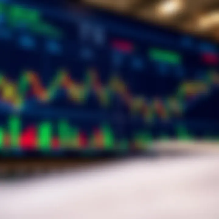 Illustration of financial charts and graphs representing trading activities and market analysis
