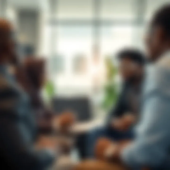 Illustration of Nigerian startup founders discussing innovative funding options in a modern office setting