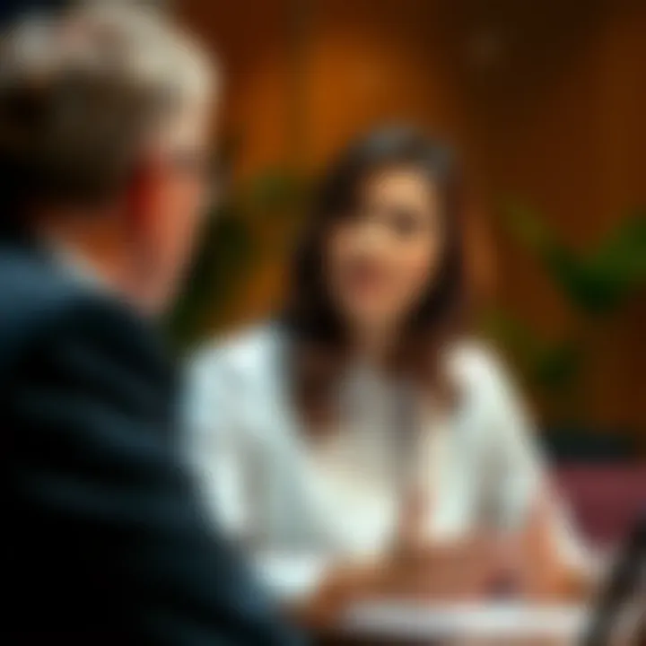 Layah Heilpern in a Professional Discussion Portrait of Layah Heilpern engaged in a professional discussion