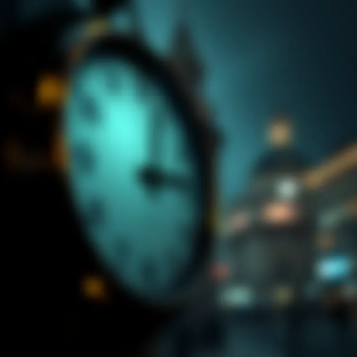 Clock showing the time difference between London and Nigeria