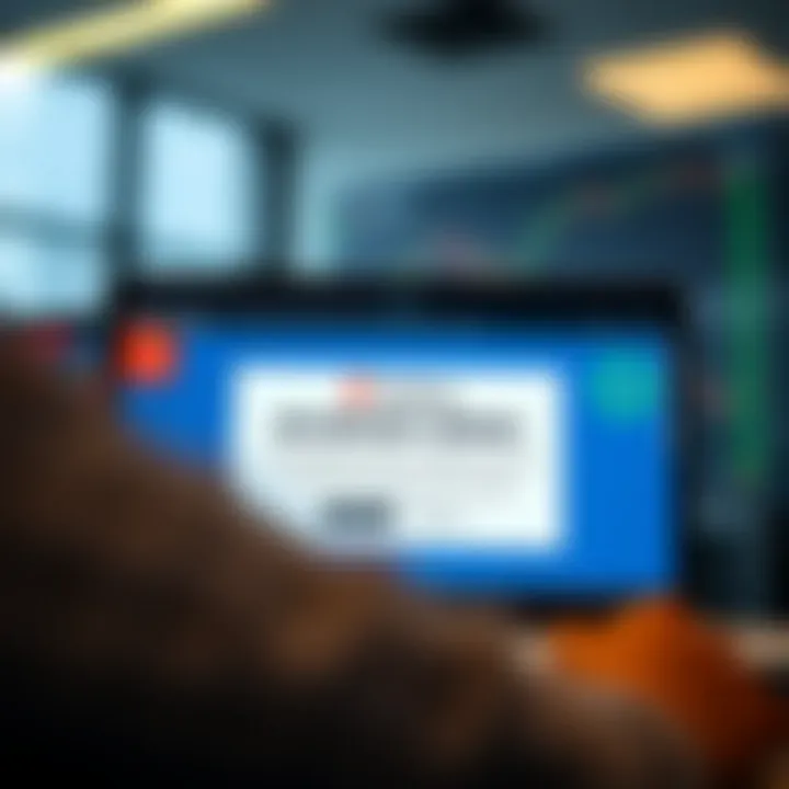 Illustration showing a digital trading platform with bonus notification on screen