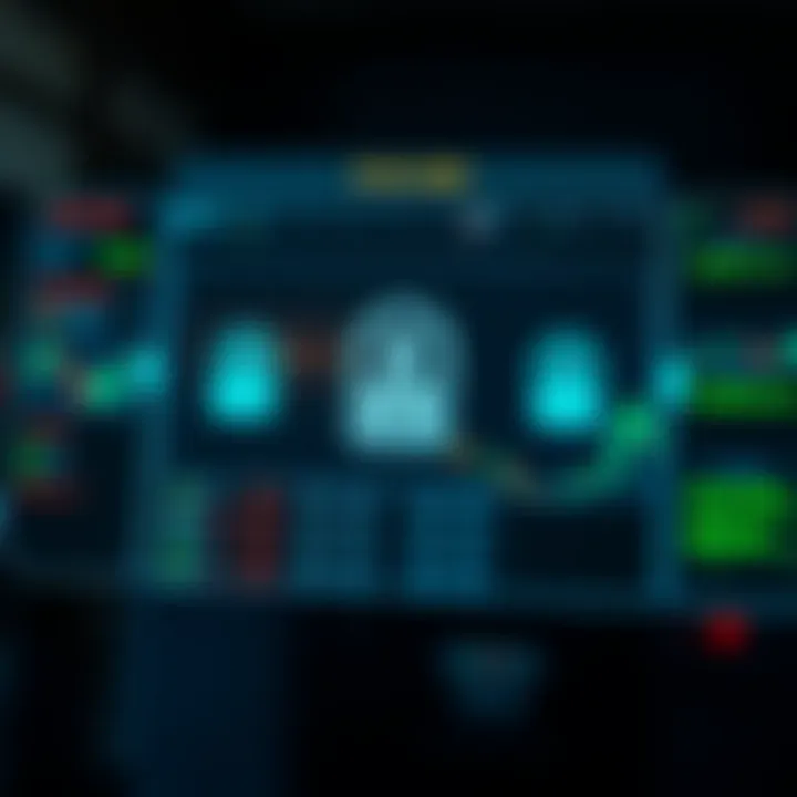 Secure digital binary trading platform interface with identity verification symbols