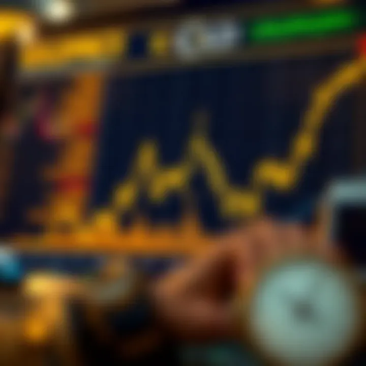 Graph showing fluctuations in gold prices influenced by economic data and geopolitical events