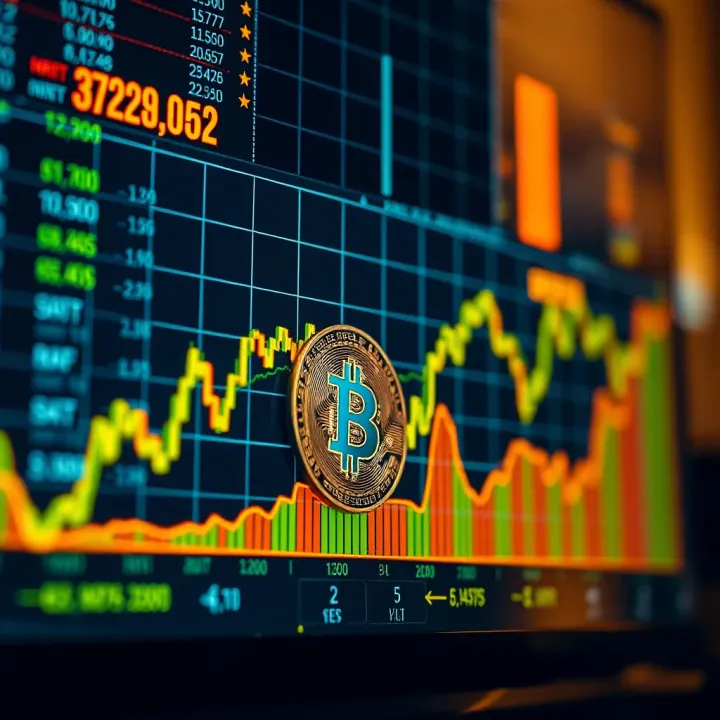 Graph depicting Bitcoin price fluctuations influenced by global and local economic factors