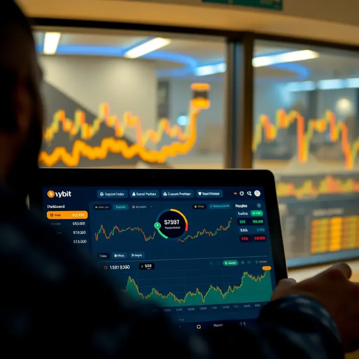 User dashboard on Bybit showing cryptocurrency trading options and account overview