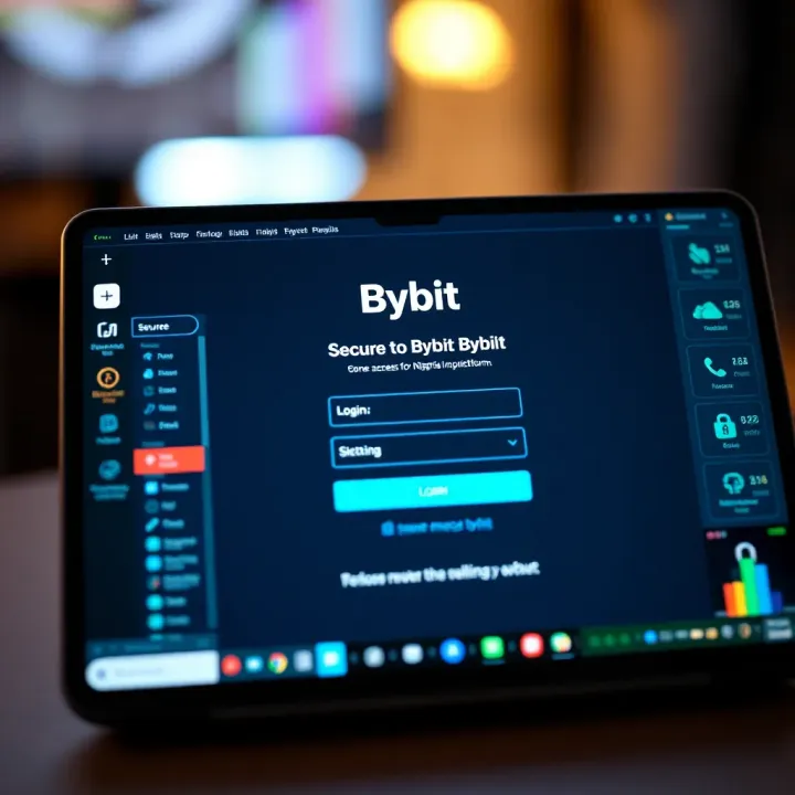 Secure Access to Bybit Platform for Nigerian Users Secure login screen displaying Bybit platform interface on a digital device