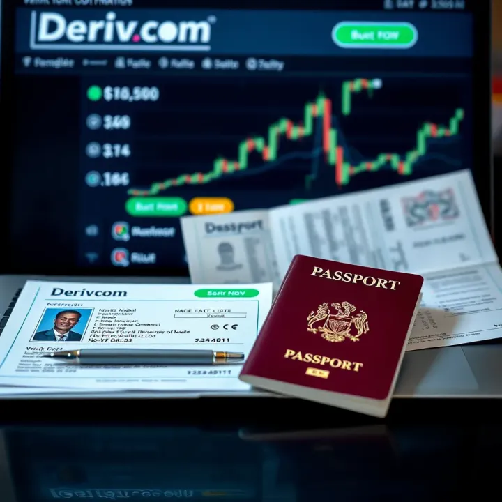 Verification documents including a Nigerian national ID and passport displayed next to a digital verification interface