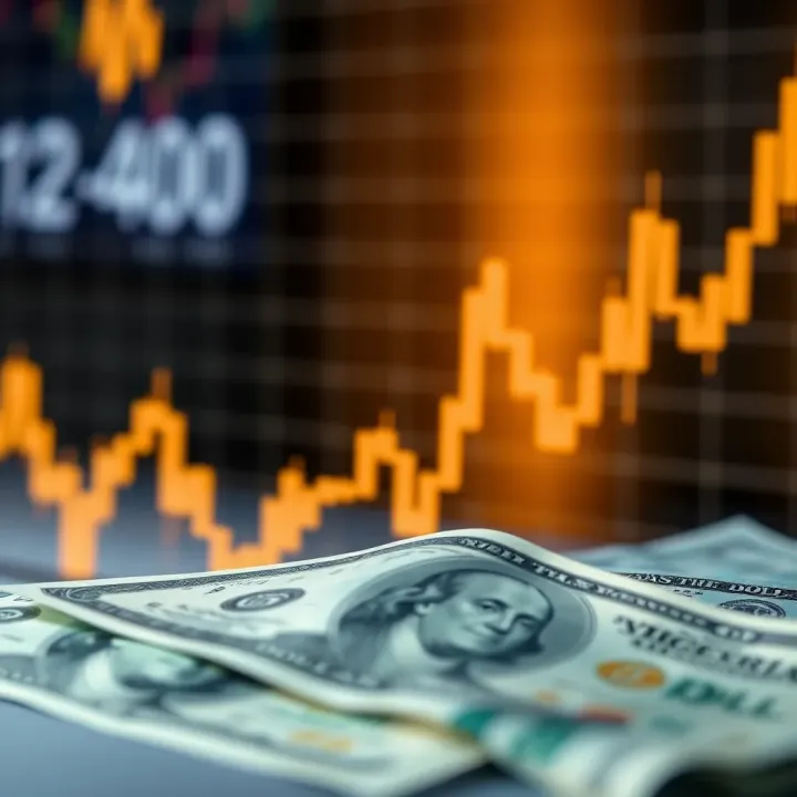 Graph showing fluctuating exchange rates between the US dollar and Nigerian naira