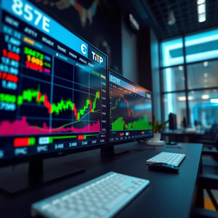 A digital dashboard showing live trading charts and competition leaderboard for Eightcap
